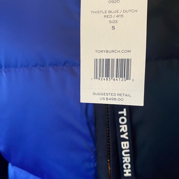 Tory Burch Reversible Blue/Red Puffer Jacket - Picture 11 of 11